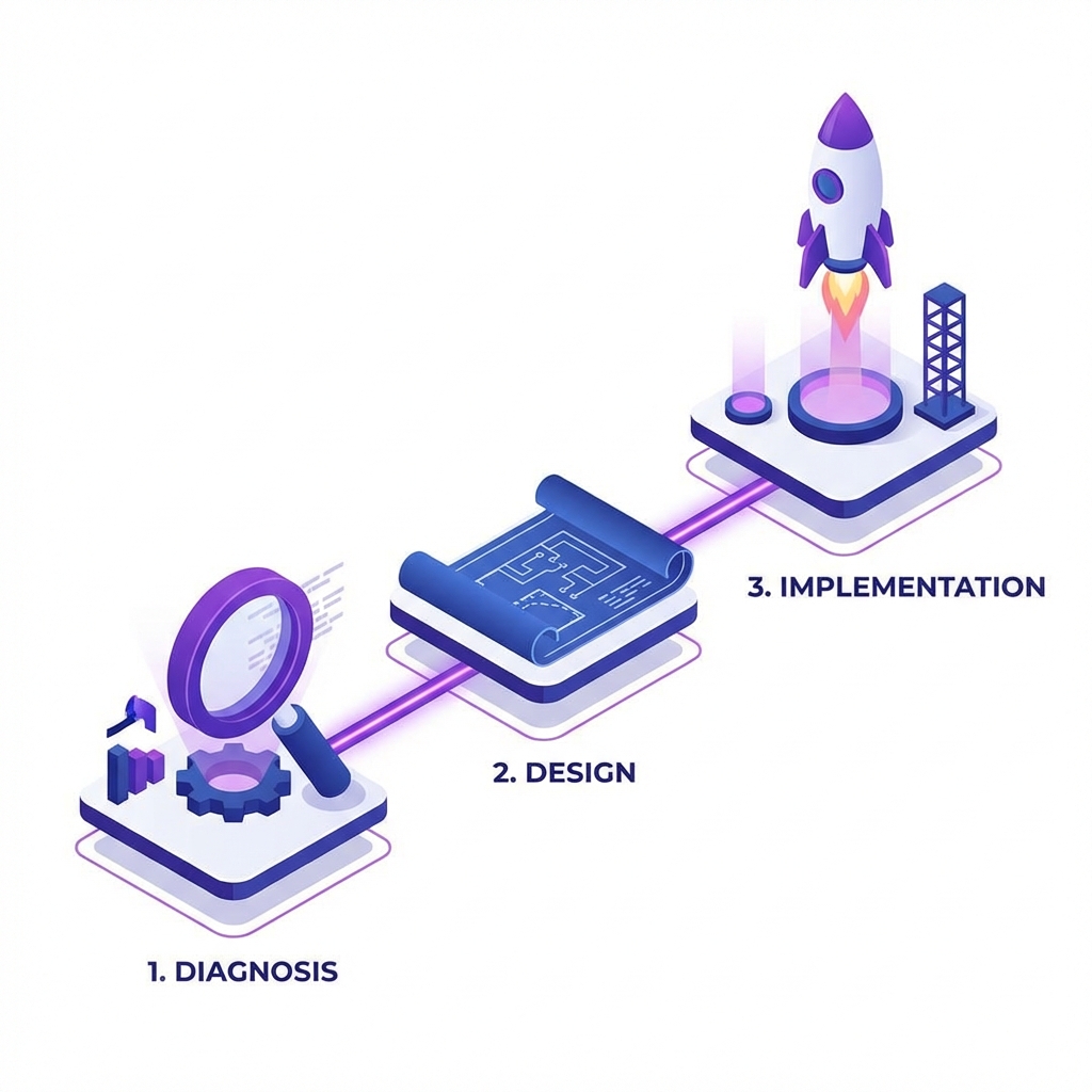 Diagnosis, Design, Implementation Process